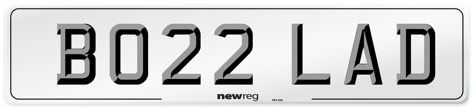 BO22 LAD Number Plate from New Reg